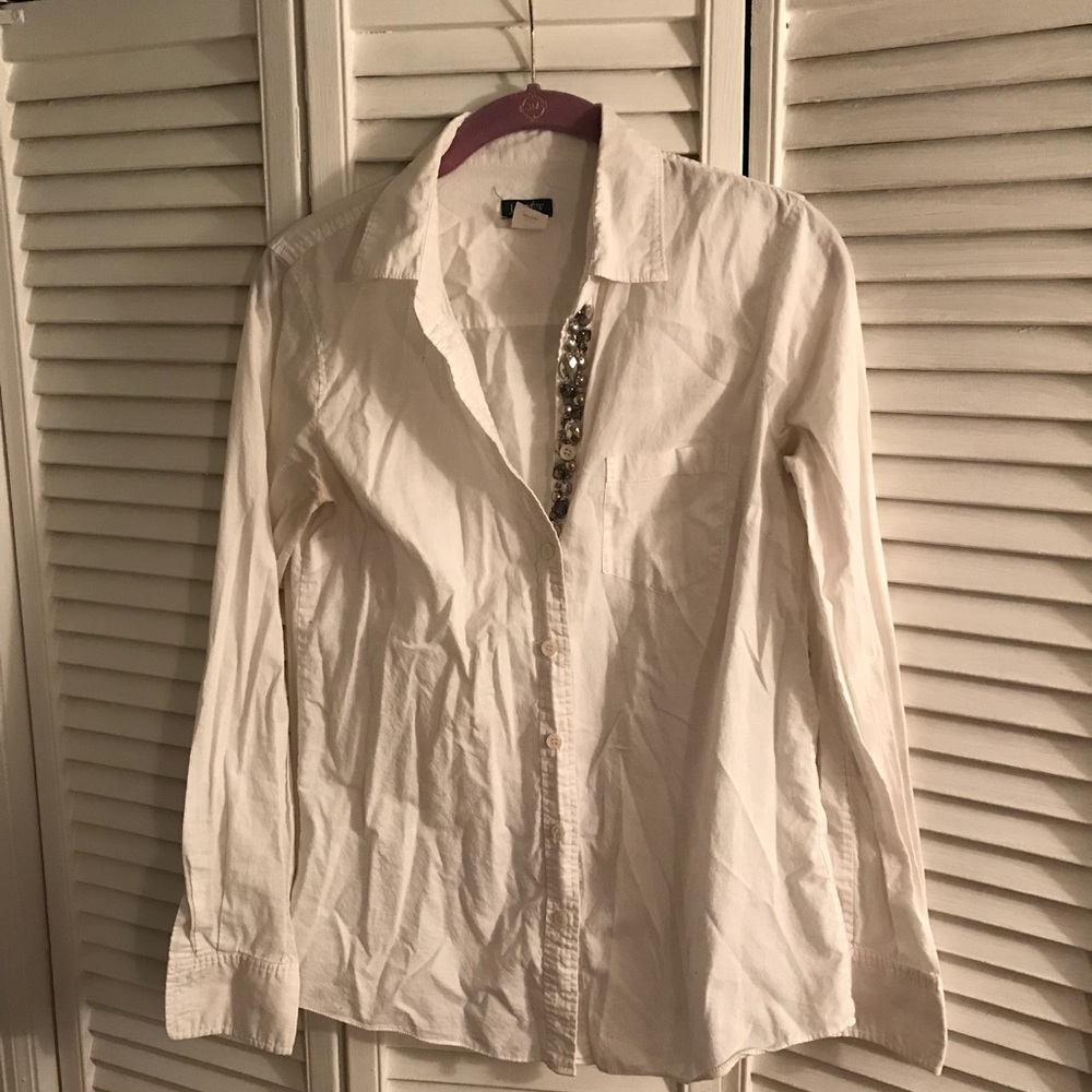 J. Crew embellished button down size XS